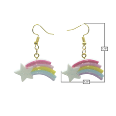 Rainbow Star Earrings <br> Nickel & Lead Free <br>Hypoallergenic <br> Safe For Sensitive Ears